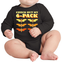 Invasion T  Shirt Check Out My Six Pack Cicada Pun Hilarious Design Gr Long Sleeve Baby Bodysuit | Artistshot