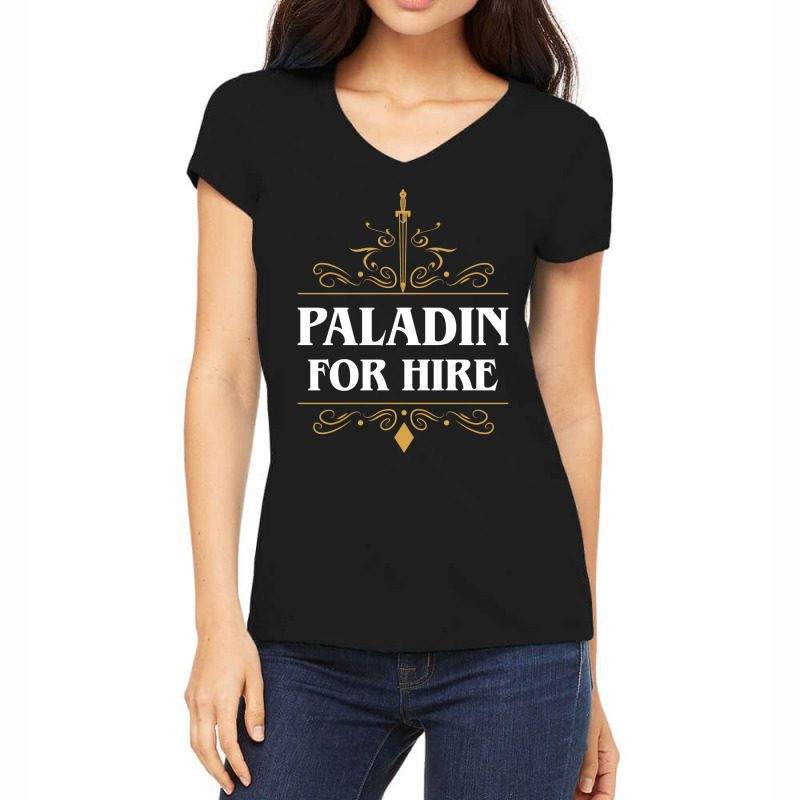 Paladin For Hire Women's V-Neck T-Shirt by massudcoilsh | Artistshot