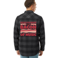 Guitar Synthesizer Gifts Bacon Of Music Flannel Shirt | Artistshot