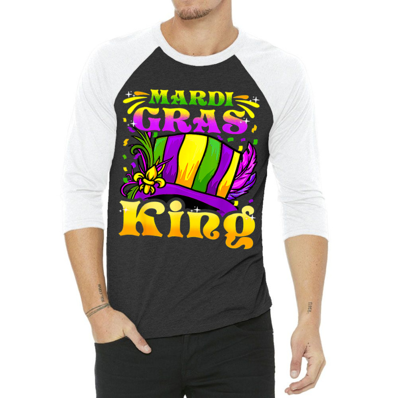 Mardi Gras Party Mardi Gras King Parade 3/4 Sleeve Shirt by MELISSABISHOP | Artistshot