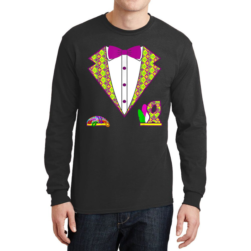 Mardi Gras Tuxedo 2023 Tux Fat Tuesday Party Costu Long Sleeve Shirts | Artistshot