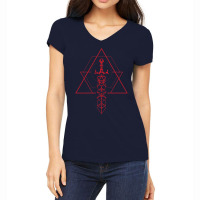 Polyhedral Dice Sword Set Geometric Symbols Women's V-neck T-shirt | Artistshot