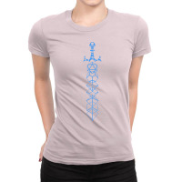 The Polyhedral Dice Collector's Blue Sword Ladies Fitted T-shirt | Artistshot