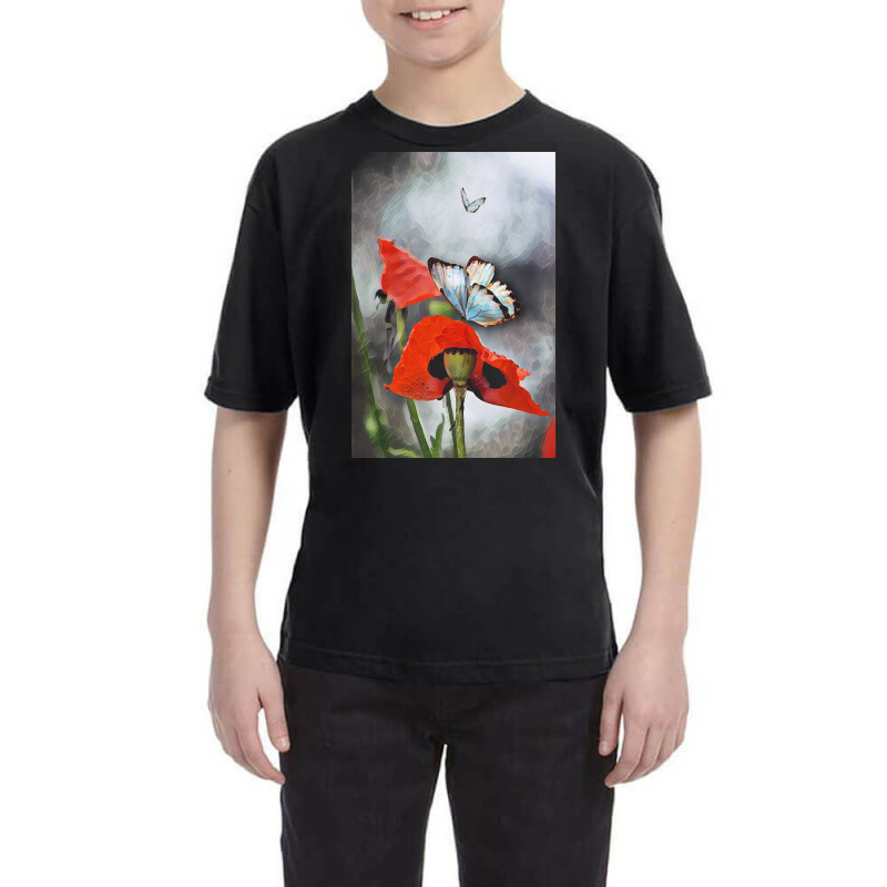 Poppies And Butterflies T  Shirt Poppies And Butterflies T  Shirt Youth Tee | Artistshot