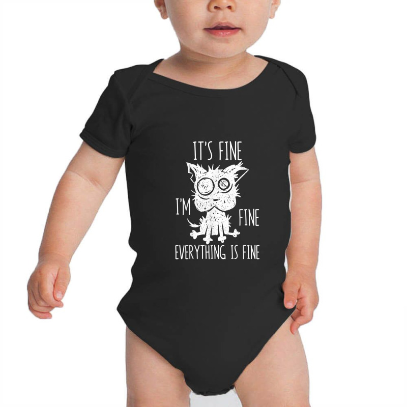 It's Fine I'm Fine Everything Is Fine Stressed-out Baby Bodysuit | Artistshot