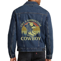 Vintage Like A Rhinestone Cowboy Hat Boots Country Men Denim Jacket | Artistshot