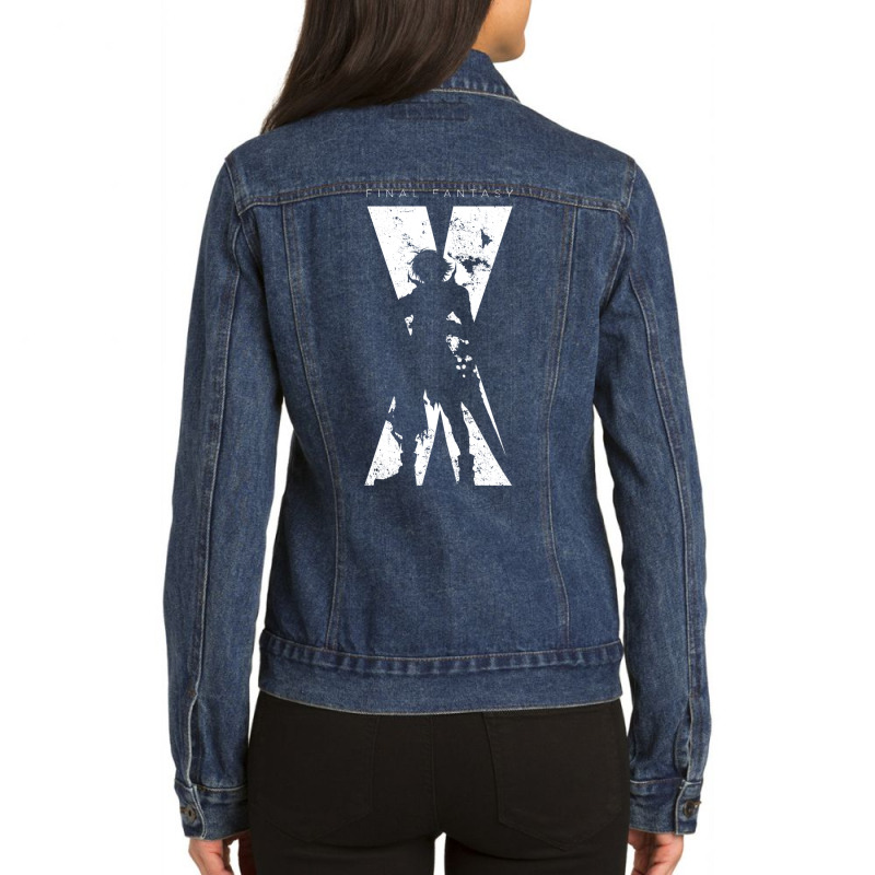 Final Fantasy X   Minimal Ladies Denim Jacket by auwadehmant | Artistshot