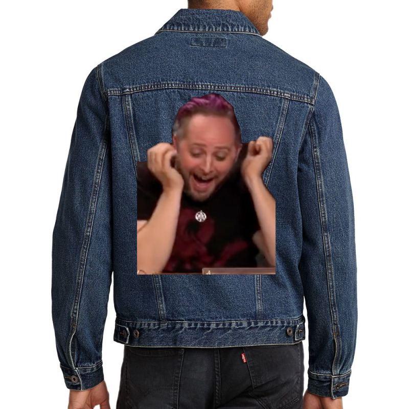 Taliesin Jaffe   Crititcal Role Meme Face Caduceus Men Denim Jacket | Artistshot