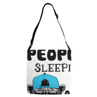 People In Sleeping Bags Are Like Soft Tacos. Adjustable Strap Totes | Artistshot