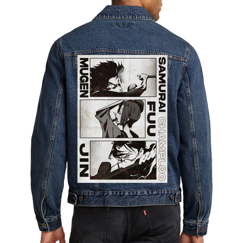 Samurai Champloo Half Tone Men Denim Jacket by nancycostas | Artistshot