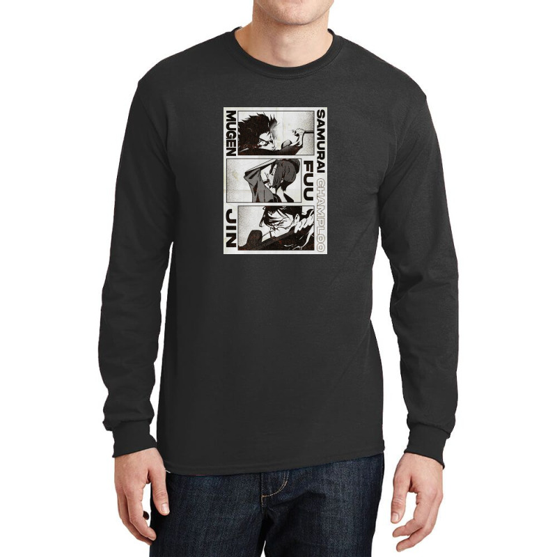 Samurai Champloo Half Tone Long Sleeve Shirts by nancycostas | Artistshot