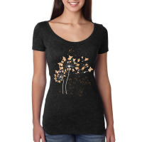 Cute Corgi Flower Dandelion Dog Lovers Corgi Tee W Women's Triblend Scoop T-shirt | Artistshot