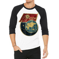 Cccp Original Russian Space Program Ussr Gift Tshi 3/4 Sleeve Shirt | Artistshot