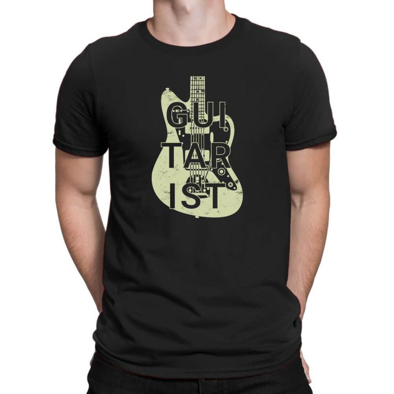 Guitarist Electric Guitar Body Cream Color T-shirt | Artistshot