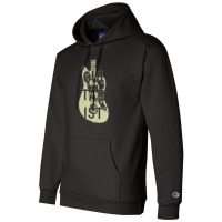 Guitarist Electric Guitar Body Cream Color Champion Hoodie | Artistshot