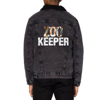 Zoo Keeper Costume Safari Wildlife Zookeeper Costu Unisex Sherpa-lined Denim Jacket | Artistshot