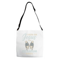 I Run On Jesus And Titanium Knees Design T Shirt Adjustable Strap Totes | Artistshot