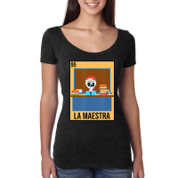 La Maestra Floral Skull Spanish Latina Bilingual T Women's Triblend Scoop T-shirt | Artistshot