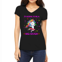 I'm Going To Be A Big Sister 2021 Unicorn T Shirt Women's V-neck T-shirt | Artistshot