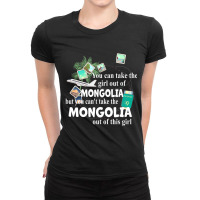 Girl From Mongolia   Patriotic Girl From Mongolia Ladies Fitted T-shirt | Artistshot