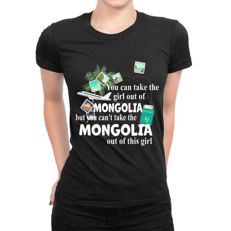 Girl From Mongolia   Patriotic Girl From Mongolia Ladies Fitted T-Shirt by kranendon | Artistshot