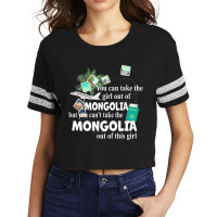 Girl From Mongolia   Patriotic Girl From Mongolia Scorecard Crop Tee | Artistshot