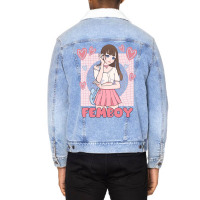 Femboy Anime Cute Little Skirt Femboy T Shirt Unisex Sherpa-lined Denim Jacket | Artistshot