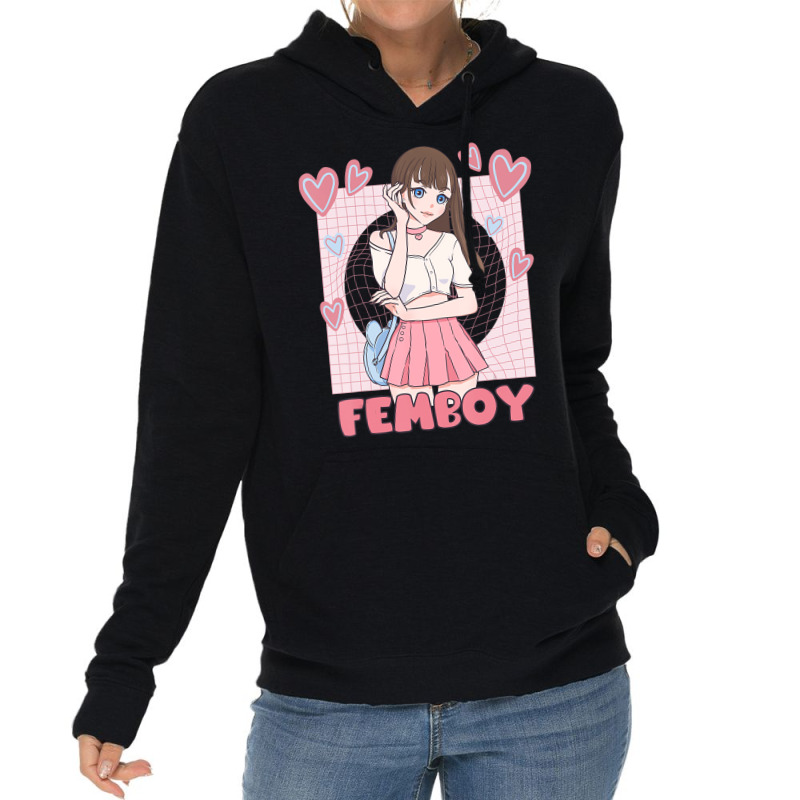 Femboy Anime Cute Little Skirt Femboy T Shirt Lightweight Hoodie | Artistshot