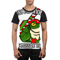 Kiss Me Under The Missile Toad Funny Christmas Hol Graphic T-shirt | Artistshot