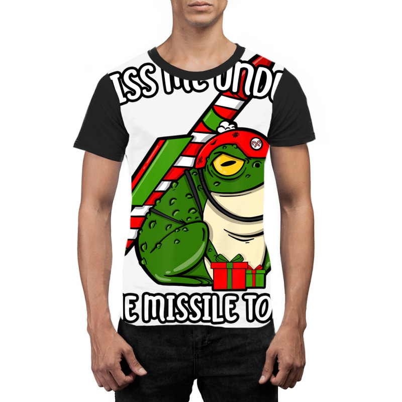 Kiss Me Under The Missile Toad Funny Christmas Hol Graphic T-shirt | Artistshot