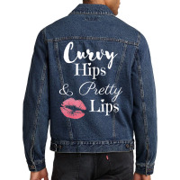 Curvy Hips And Pretty Lips T Shirt Men Denim Jacket | Artistshot