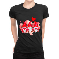 Gnome Valentine Day Gnome With Hearts Happy Valent Ladies Fitted T-shirt | Artistshot