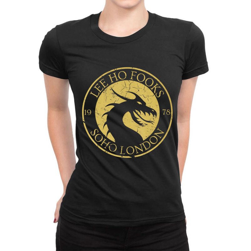 Lee Ho Fooks   Funny Chinese Restaurant Name Drago Ladies Fitted T-Shirt by dong | Artistshot