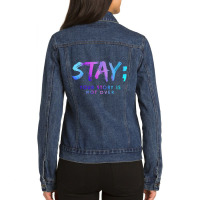 Womens Stay Your Story Is Not Over Shirt V Neck T Ladies Denim Jacket | Artistshot