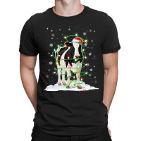 Cow Reindeer Hat Santa Christmas Lights Funny Cow  T-shirt | Artistshot