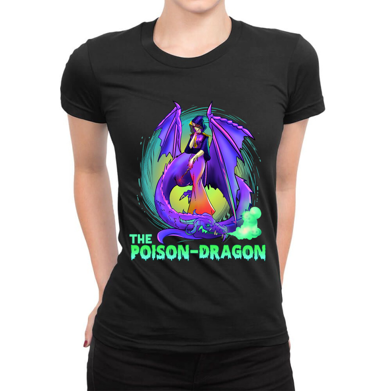 Funny Anime Dragon Mythical Creature Anime Ladies Fitted T-Shirt by spreesgomez | Artistshot