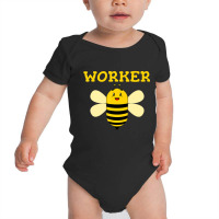 Worker Bee Funny Beekeeping Text Graphic T Shirt Baby Bodysuit | Artistshot