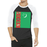 Turkmenistan 3/4 Sleeve Shirt | Artistshot