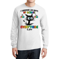 Womens 100 Days Of School It's Fine I'm Fine Every Long Sleeve Shirts | Artistshot