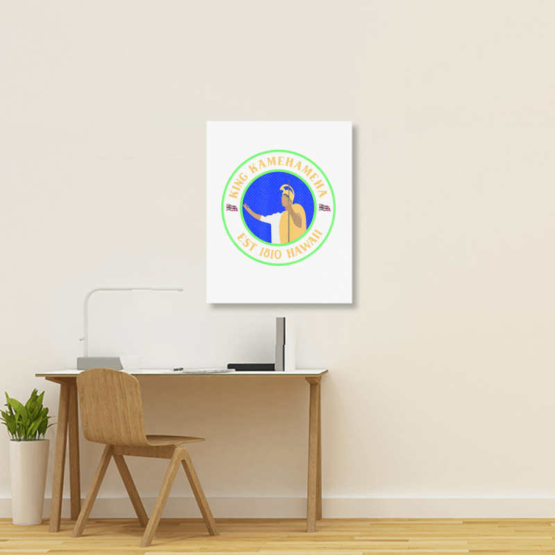 King Kamehameha Est 1810 Hawaii La And Hawaii Nei Portrait Canvas Print | Artistshot