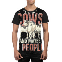 I Like Cows And Maybe 3 People Funny Farm Animal C Graphic T-shirt | Artistshot