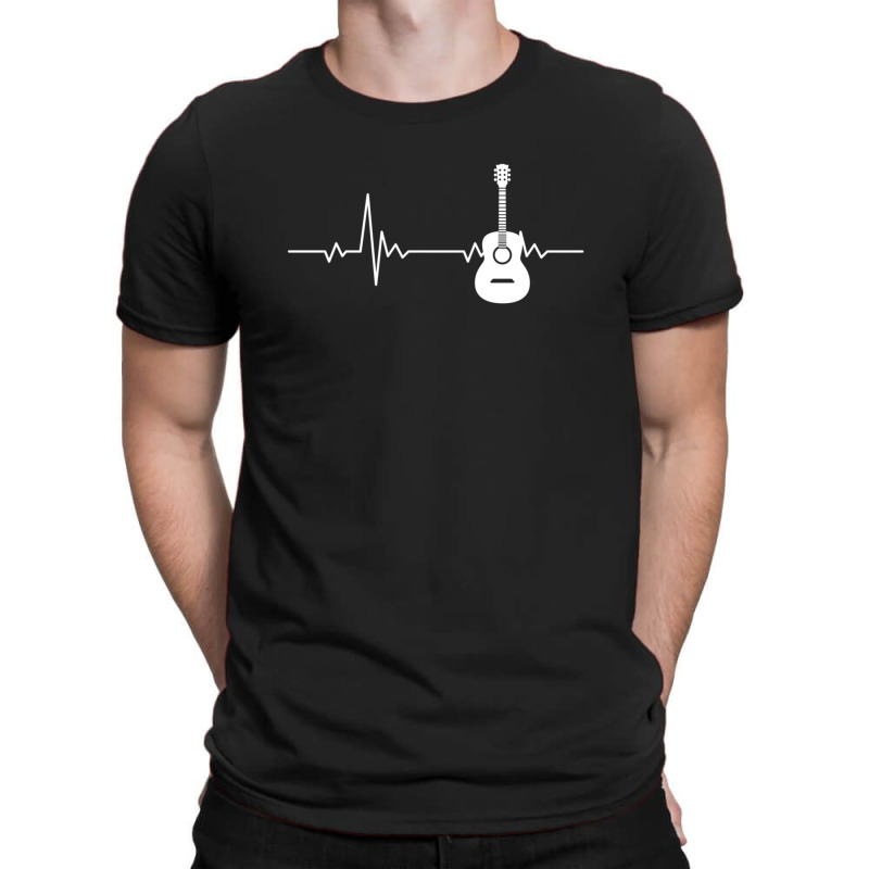 Guitar Musician Gift Acoustic Guitar Heartbeat T-shirt | Artistshot