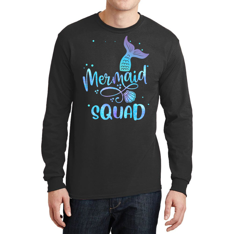 Mermaid Squad Cute Girls Birthday Squad Mermaid Ta Long Sleeve Shirts | Artistshot