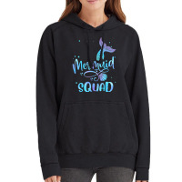 Mermaid Squad Cute Girls Birthday Squad Mermaid Ta Vintage Hoodie | Artistshot