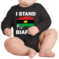 I Stand For Biafra Long Sleeve Baby Bodysuit | Artistshot