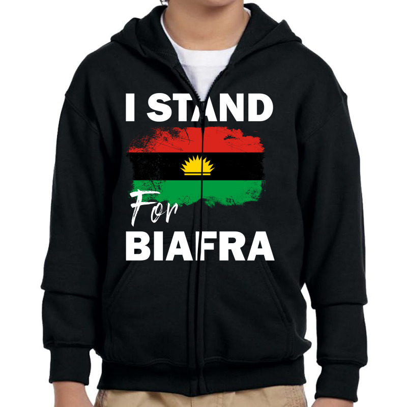 I Stand For Biafra Youth Zipper Hoodie by cogentprint | Artistshot