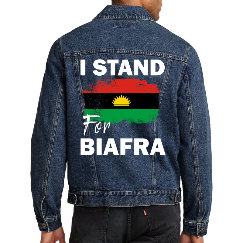 I Stand For Biafra Men Denim Jacket by cogentprint | Artistshot