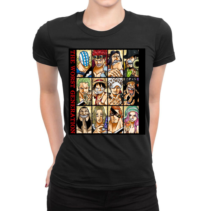 One Piece The Worst Generation Ladies Fitted T-Shirt by tiemypanxav | Artistshot