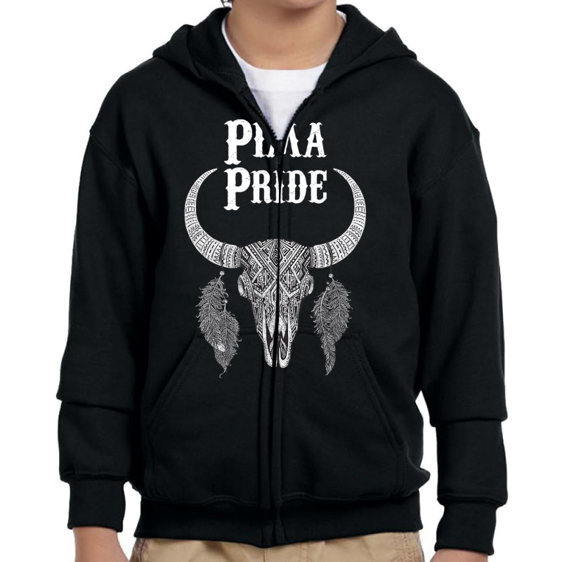 Pima Pride Tribe Native American Indian Buffalo Pa Youth Zipper Hoodie by saterseim | Artistshot