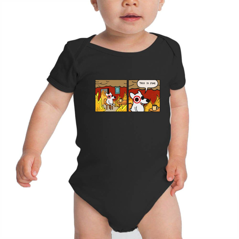 This Is Fine Bullseye Baby Bodysuit | Artistshot